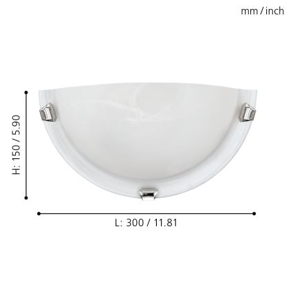 Eglo - Wandleuchte 1xE27/60W/230V Alabasterglas