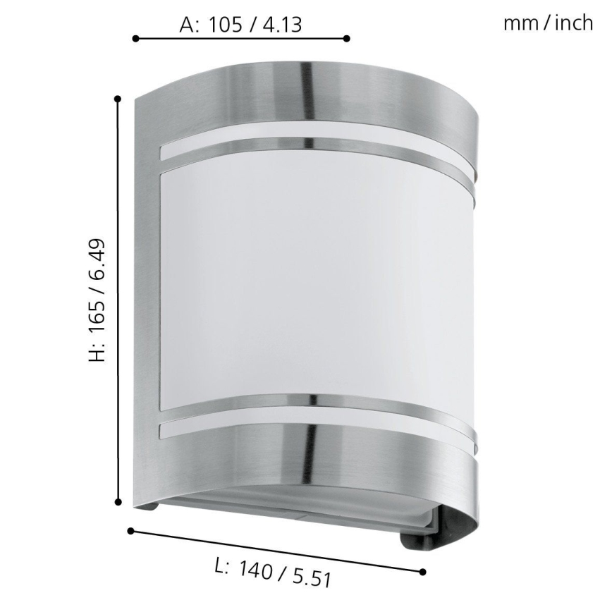 Eglo 74009 - Applique murale extérieure ROSADA 1xE27/40W/230V IP44