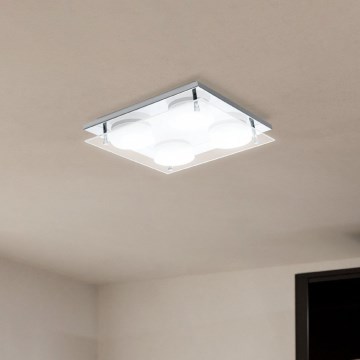 Eglo 75329 - Plafonnier LED ABIOLA 4xLED/6W/230V finition chrome brillant