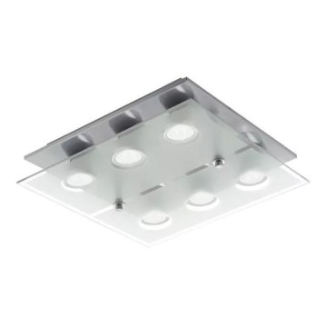 Eglo 75342 - Plafonnier LED dimmable CABO-SD 6xGU10/5W/230V 34x34 cm chrome mat