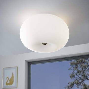 Eglo 75353 - Plafonier RGBW à intensité variable OPTICA-C 2xE27/7,5W/230V d. 35 cm + Télécommande