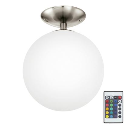 Eglo 75358 - Plafoniera dimmerabile RGBW RONDO-C 1xE27/7,5W/23V diametro 25 cm + telecomando