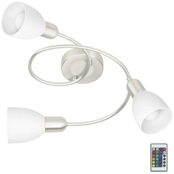 Eglo 75388 - Plafonnier LED RGBW à intensité variable GRIMSEY-C 3xE14/4W/230V + télécommande