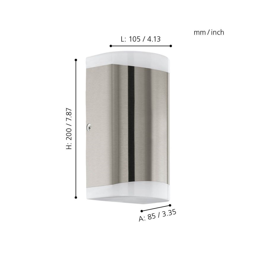 Eglo - Applique murale LED d'extérieur 2xGU10/4,6W/230V IP44