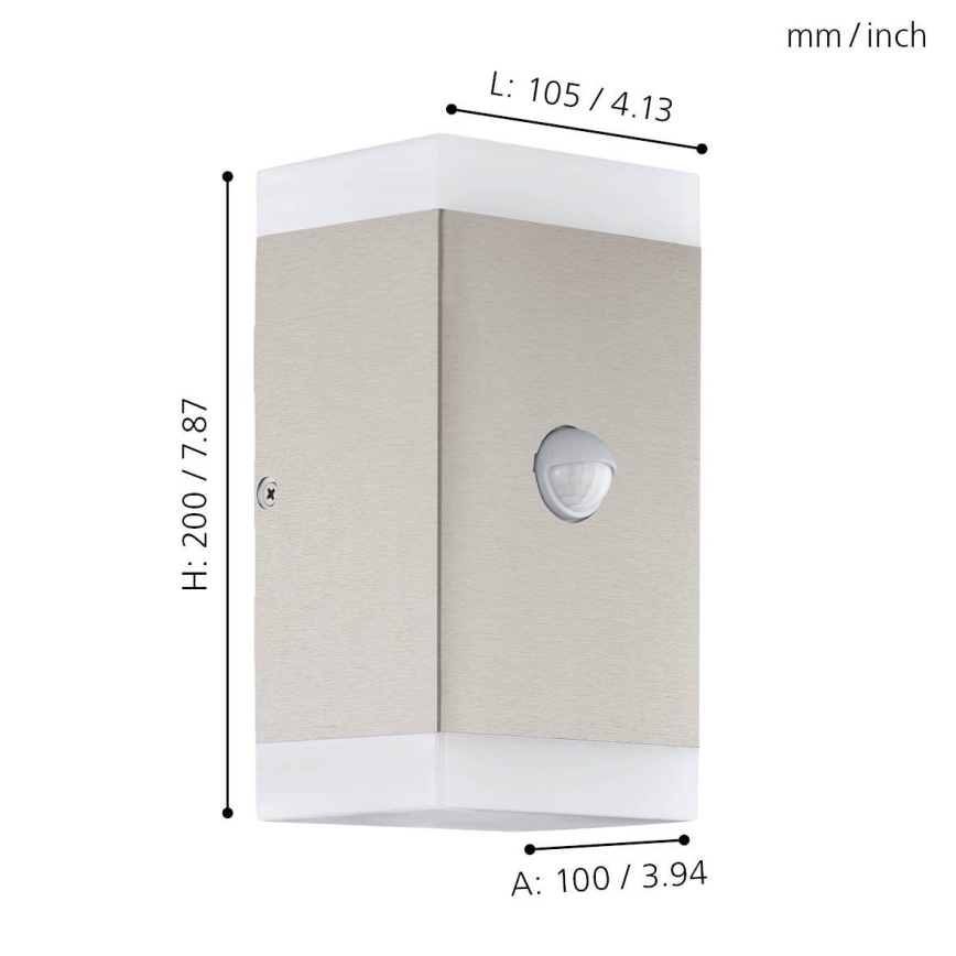 Eglo - Applique LED da esterno con sensore 2xGU10/4,6W/230V IP44