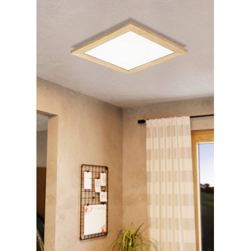 Eglo 75643 - LED-Deckenleuchte CALEMAR LED/19W/230V 4000K 43,7x 43,7 cm braun