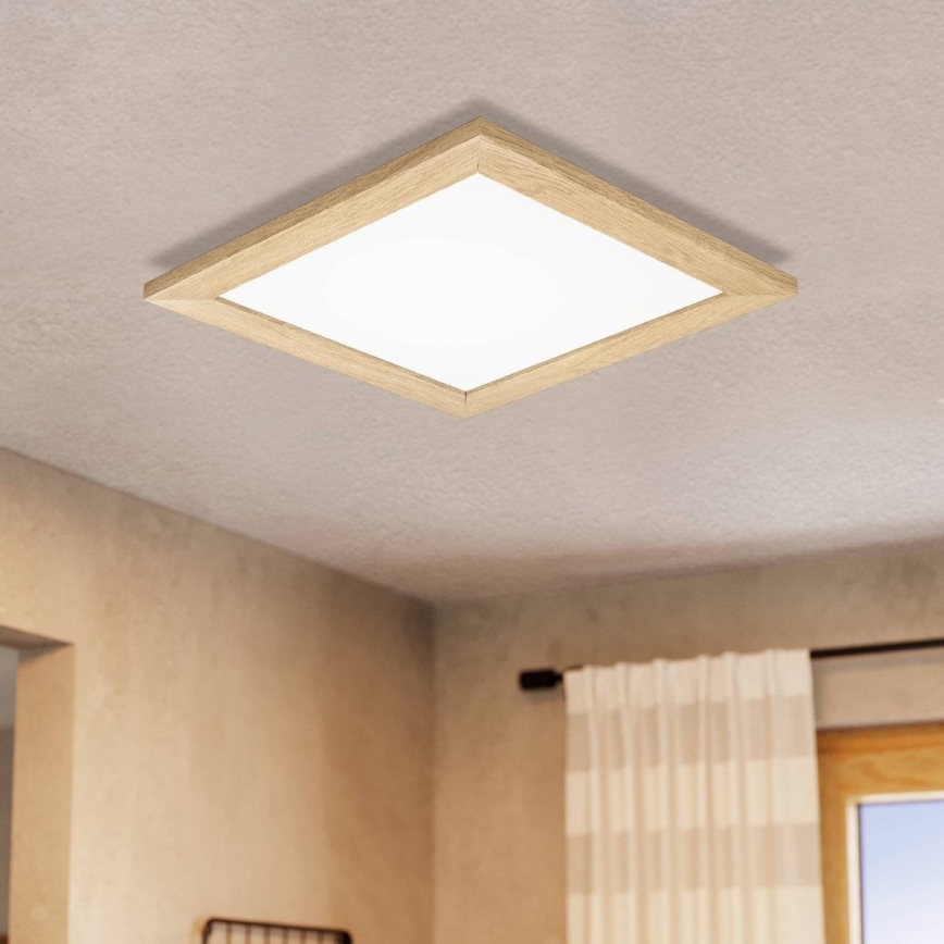 Eglo 75643 - LED-Deckenleuchte CALEMAR LED/19W/230V 4000K 43,7x 43,7 cm braun
