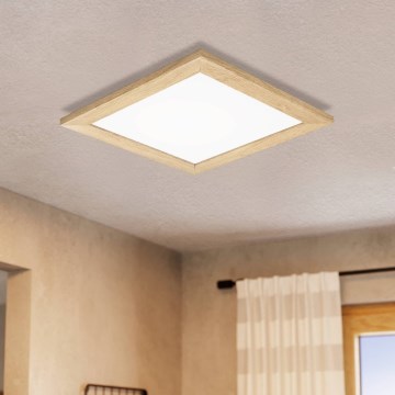 Eglo 75643 - Plafonnier CALEMAR LED/19W/230V 4000K 43,7x 43,7 cm marron