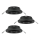 Eglo 75673 - SET 3x Lampada da incasso per bagno AGULO 1xGU10/35W/230V IP23 nero