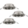 Eglo 75675 - SET 3x Lampada da incasso per bagno AGULO 1xGU10/35W/230V IP23 cromo opaco