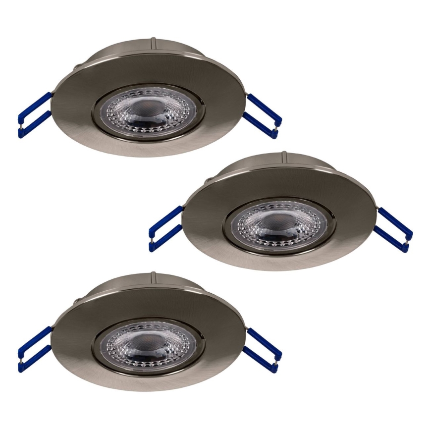 Eglo 75765 - SET 3x Lampada LED da incasso ZUJAR LED/3,4W/230V cromo opaco