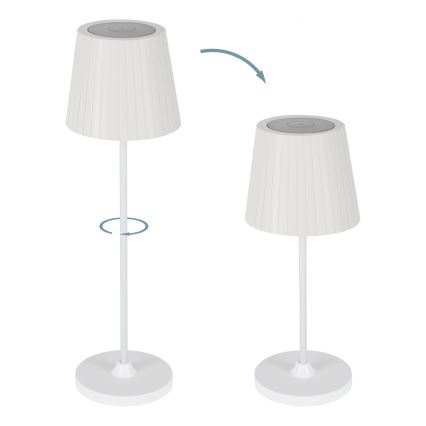 Eglo - Lampe de table extérieure rechargeable à LED dimmable/LED/3,8W/5V 2400/3000/4000K 2000 mAh IP44 blanche