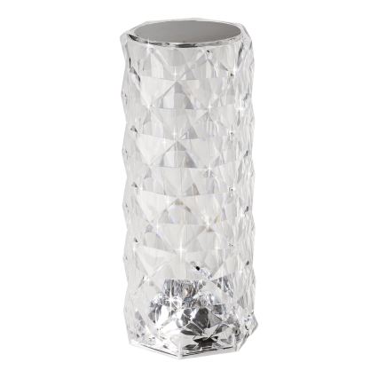 Eglo - Lampe de table tactile LED RVB dimmable, rechargeable, 800 mAh, transparente