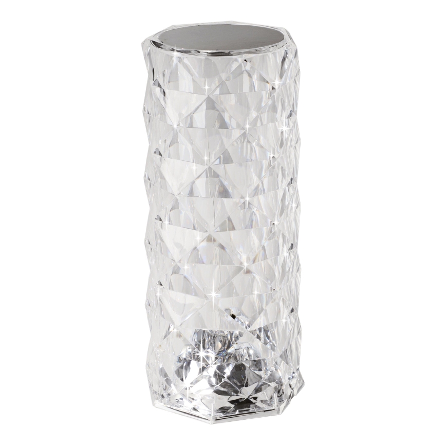 Eglo - Lampe de table tactile LED RVB dimmable, rechargeable, 800 mAh, transparente