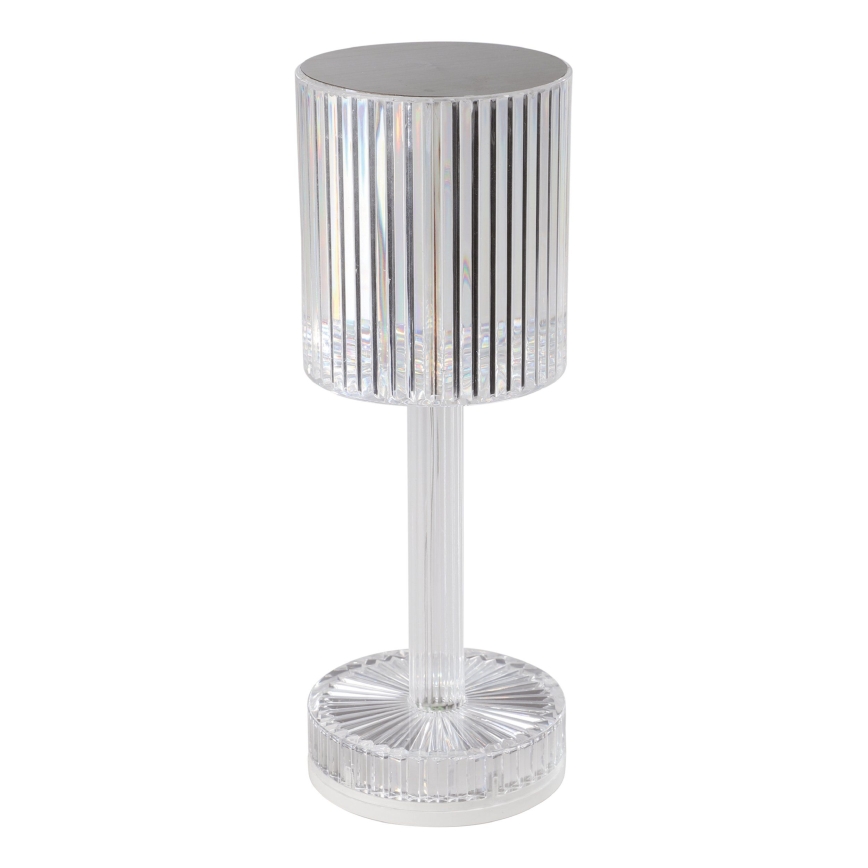 Eglo - Lampe de table LED RGB dimmable et rechargeable, 800 mAh, transparente