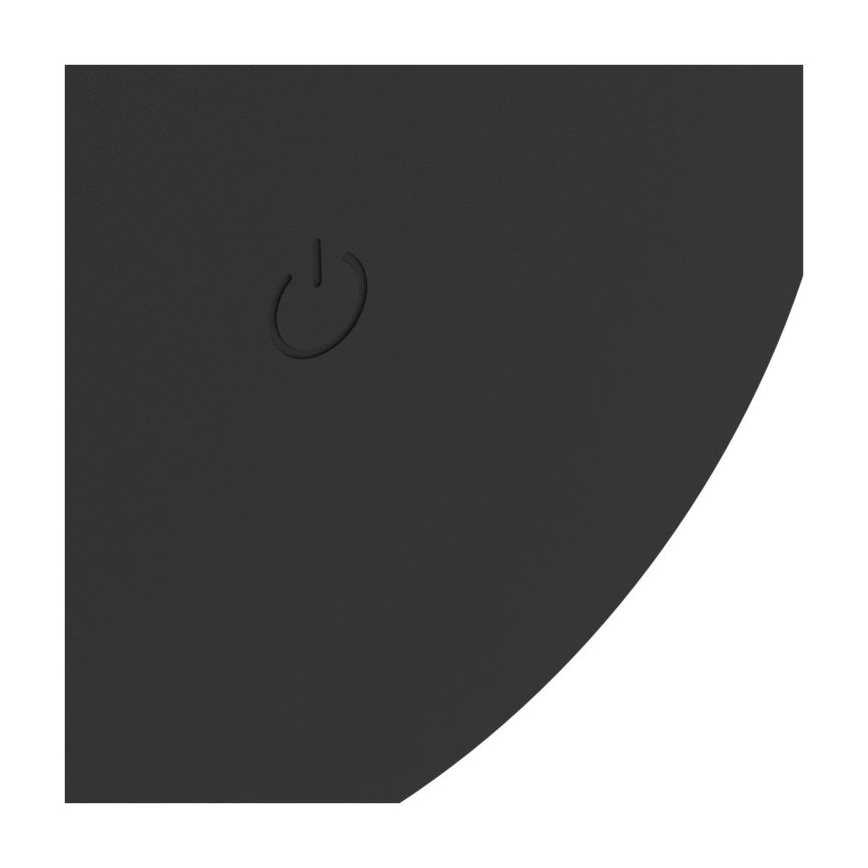 Eglo - Lampada da parete per esterni a LED ricaricabile e dimmerabile con comando touch, 5W/5V, 2000 mAh, 3000/4000/6500K, IP44, nero