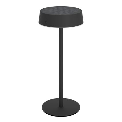 Eglo - Lampada da tavolo LED dimmerabile ricaricabile a energia solare a sfioramento LED/3W/5V 3000-6000K 1800 mAh IP44 nero