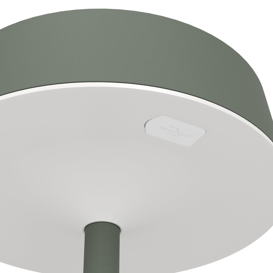 Eglo - Lampe de table LED solaire rechargeable, à intensité variable et à commande tactile LED/3W/5V 3000-6000K 1800 mAh IP44 verte