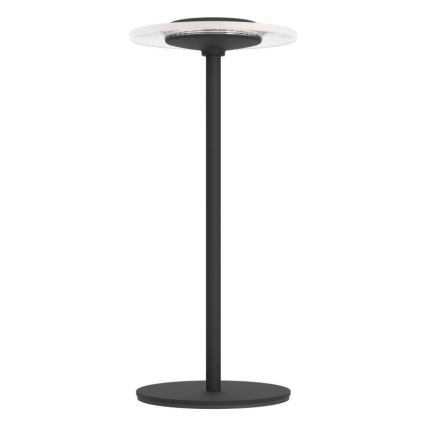 Eglo - Lampada da tavolo ricaricabile LED RGBW dimmerabile a sfioramento, 5V, 2000 mAh, nera