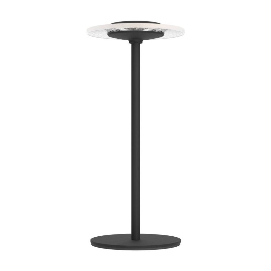Eglo - Lampe de table tactile rechargeable LED RGBW dimmable, 5 V, 2000 mAh, noire