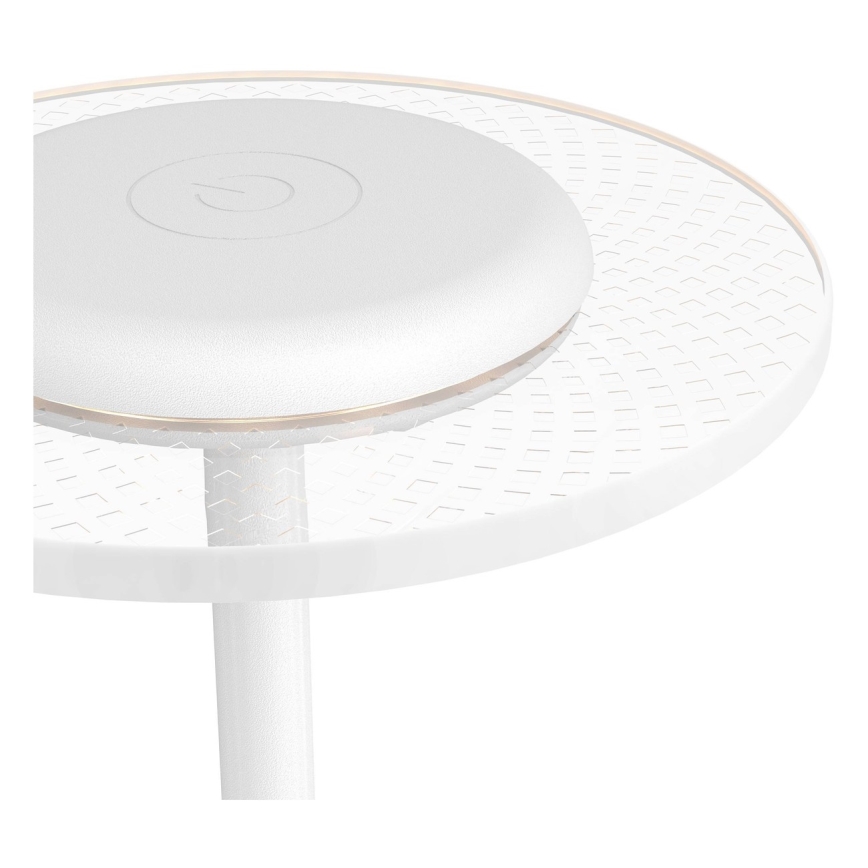 Eglo - Lampada da tavolo ricaricabile LED RGBW dimmerabile con controllo a sfioramento, 5V, 2000 mAh, bianca