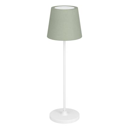 Eglo - Lampe de table LED tactile dimmable et rechargeable LED/3,8W/5V 2400/3000/4000K 2000 mAh blanc/vert