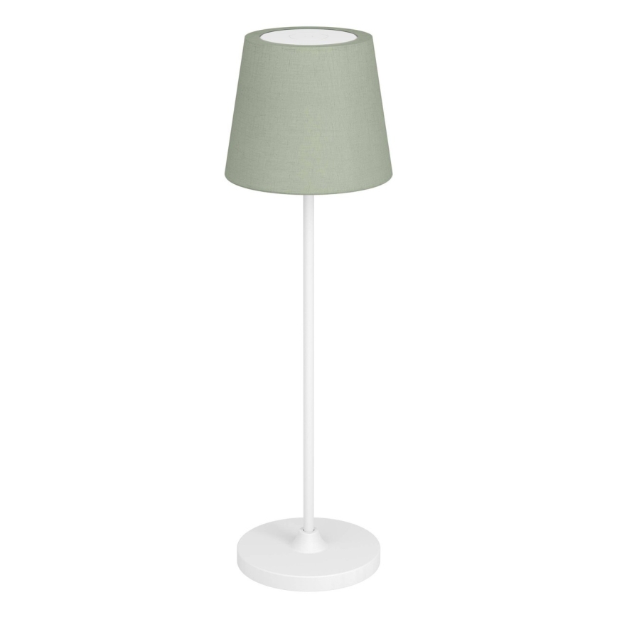 Eglo - Lampe de table LED tactile dimmable et rechargeable LED/3,8W/5V 2400/3000/4000K 2000 mAh blanc/vert