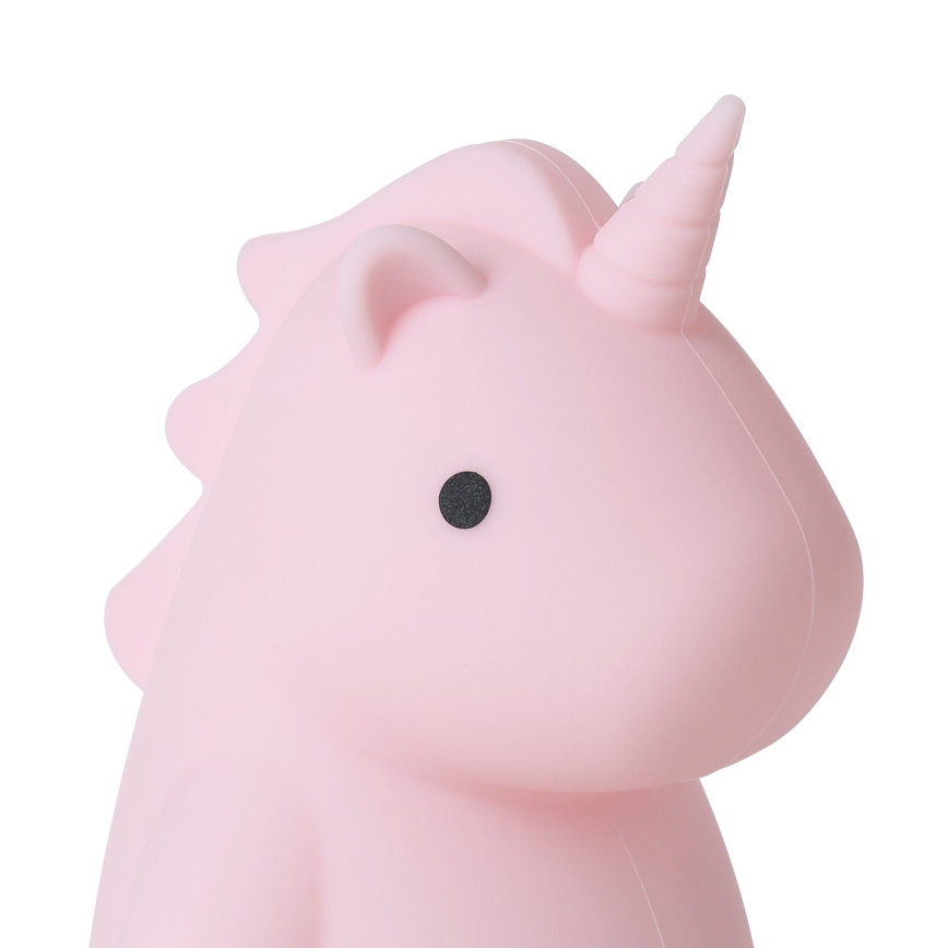 Eglo - Lampada da notte ricaricabile per bambini LED RGBW con controllo touch LED/5W/5V 1200 mAh a forma di unicorno