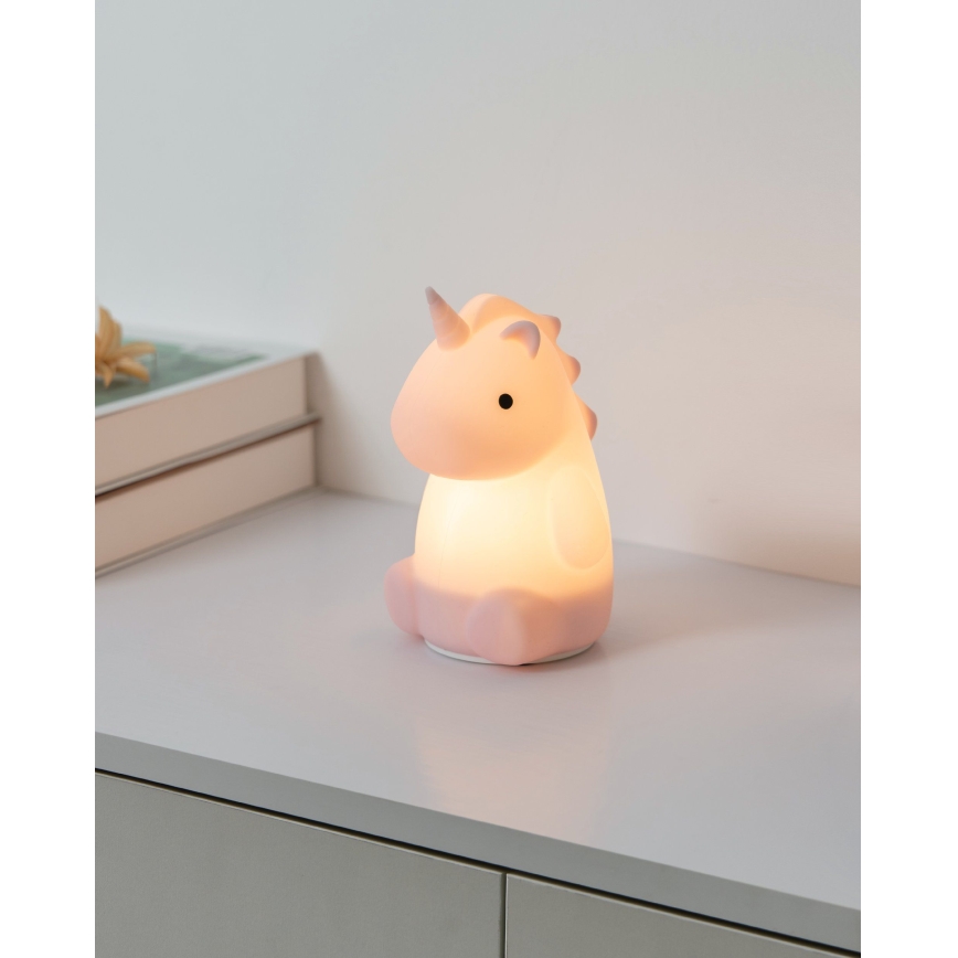 Eglo - LED RGBW wiederaufladbares Touch-Nachtlicht für Kinder LED/5W/5V 1200 mAh Einhorn