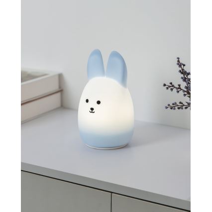 Eglo - Lampada da notte ricaricabile per bambini a sfioramento LED RGBW LED/5W/5V 1200 mAh coniglio