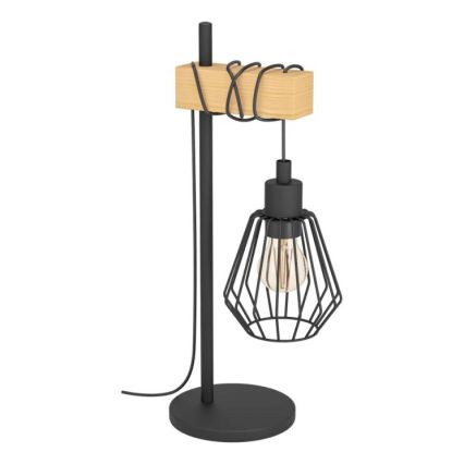Eglo 780173 - Lampe de table TABODI 1xE27/40W/230V pin/noir