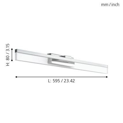 Eglo 780432 - Éclairage de miroir salle de bain YANGUAS LED/11W/230V 3000K 59,5 cm IP44