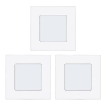 Eglo 78196 - Set 3x LED-Einbauleuchte FUEVA LED/2,7W/230V 8,5x8,5 cm