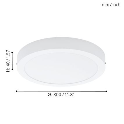 Eglo 78203 - Plafonnier LED FUEVA LED/22W/230V Ø 30 cm