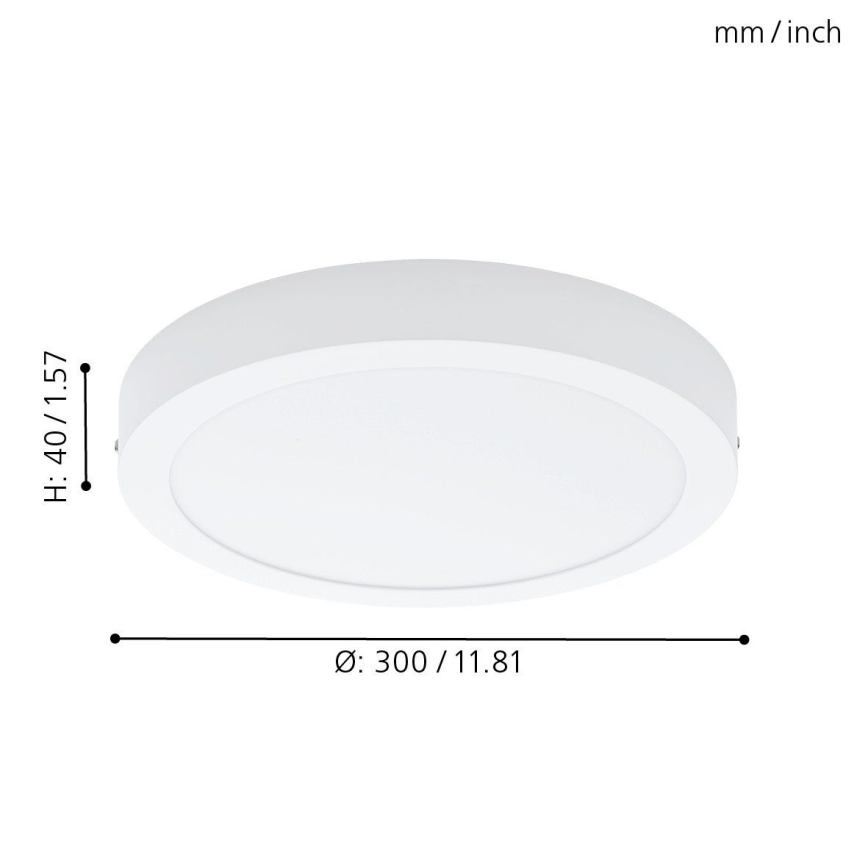 Eglo 78203 - Plafonnier LED FUEVA LED/22W/230V Ø 30 cm