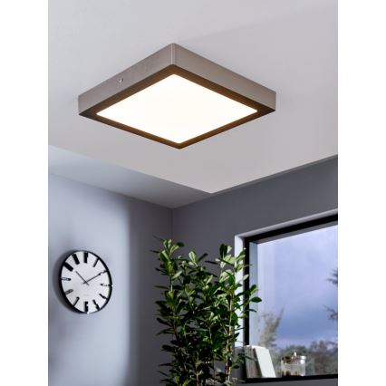 Eglo 78218 - Plafonnier LED FUEVA LED/22W/230V 30x30 cm chrome mat