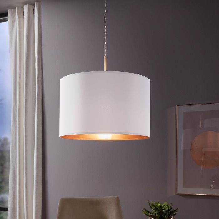 Eglo 78695 - Hängeleuchte PASTERI 1xE27/60W/230V weiß