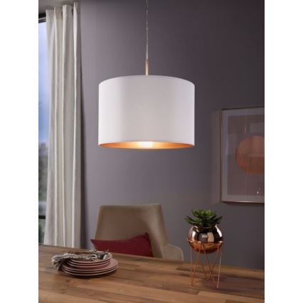 Eglo 78695 - Hängeleuchte PASTERI 1xE27/60W/230V weiß