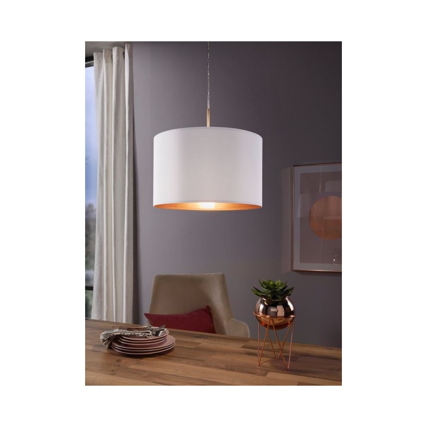 Eglo 78695 - Hängeleuchte PASTERI 1xE27/60W/230V weiß