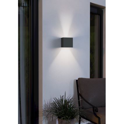 Eglo 79215 - Applique a LED da esterno CALPINO 2xLED/3,3W/230V 3000K IP54 nero