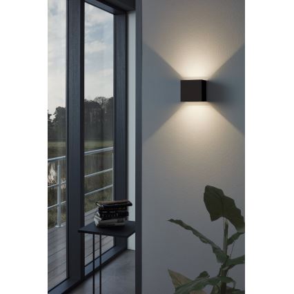 Eglo 79215 - Applique a LED da esterno CALPINO 2xLED/3,3W/230V 3000K IP54 nero