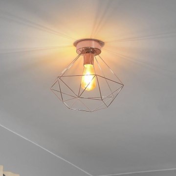 Eglo 79256 - Plafonnier BYRON 1xE27/60W/230V cuivré