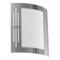 Eglo 79282 - Applique da esterno CITY 1xE27/60W/230V cromo lucido IP44
