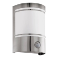 Eglo 79284 - Applique da esterno con sensore CERNO 1xE27/40W/230V cromo lucido IP44