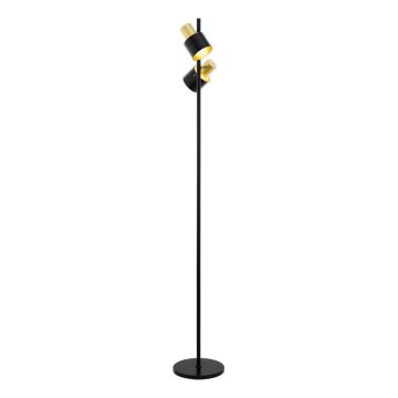 Eglo 79376 - Lampada con piedistallo FIUMARA 2xE27/60W/230V nero/oro