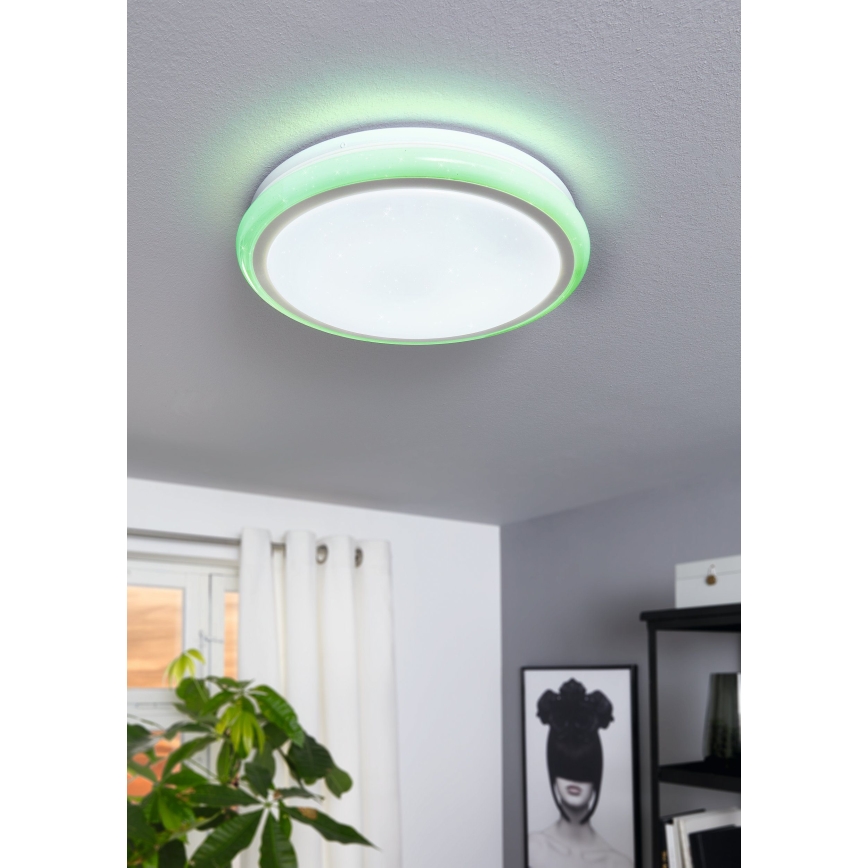 Eglo 79512 - Plafonnier LED RGB dimmable LIPARI LED/24W/230V + télécommande