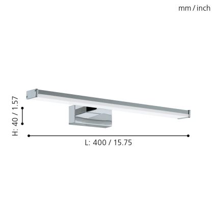 Eglo 79532 - LED-Spiegelbeleuchtung für Badezimmer SARNOR LED/7,4W/230V 40 cm IP44 glänzendes Chrom