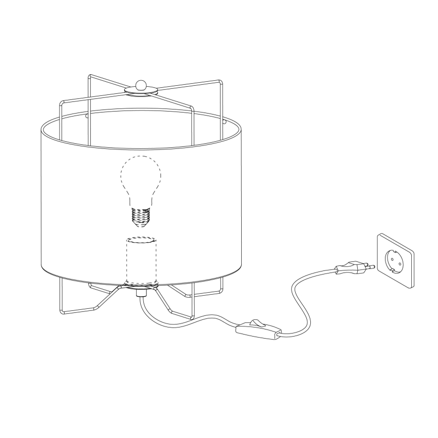 Eglo 79645 - Lampe de table BRIDEKIRK 1xE27/40W/230V beige