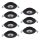 Eglo - 7er-Set LED-Einbauleuchten, LED/4,9 W/230 V, 2700/4000/6500 K, Ø 9 cm, schwarz