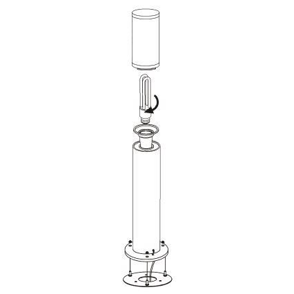 EGLO - Lampada da esterno 1xE27/15W/230V IP65